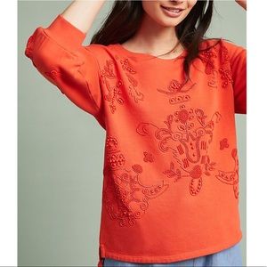 NWT Anthropologie Elyria beaded sweatshirt top XL